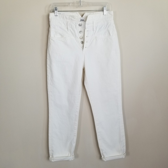 Zara Denim - Zara 80's Straight High Rise Button Fly Jeans Size 4 NWT